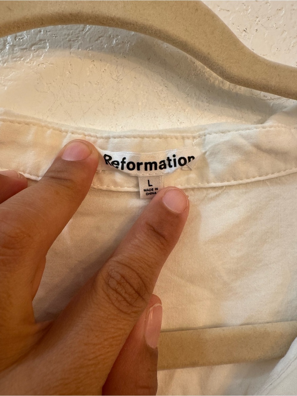 Reformation Cream Button-Up Top - Picture 2 of 10